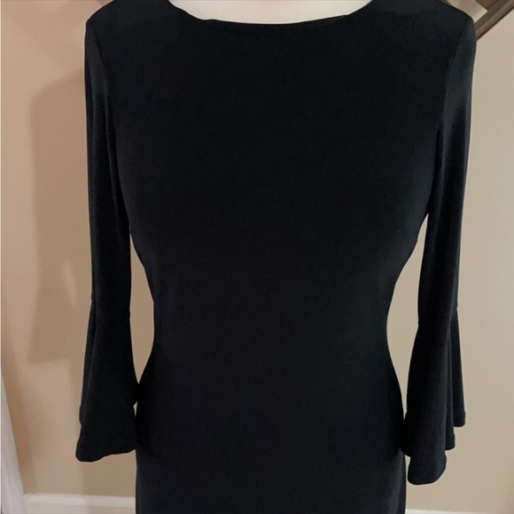 Tommy Hilfiger Black Bell Sleeve Sheath Dress - Picture 5 of 11